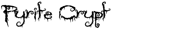 Pyrite Crypt font preview